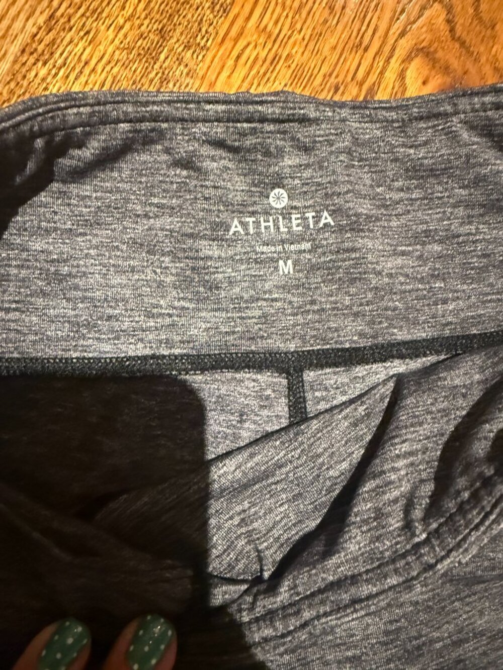Athleta Gray Colorblock Leggings Size Medium Athletic Workout Yoga Pants - Picture 2 of 2
